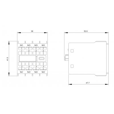 3RH2911-2HA31 - Rozměrový výkres