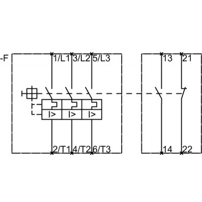 3RV1011-0HA15 - Vnitřní schéma zapojení