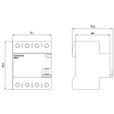 5SV3342-4KK60 - rozměrový výkres